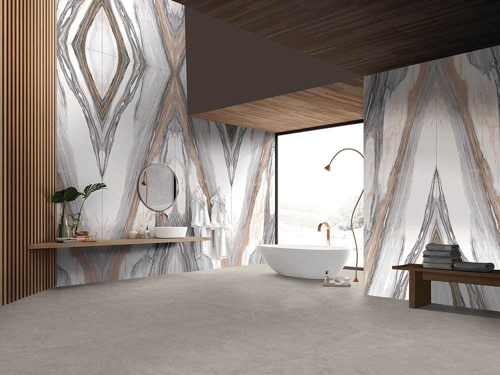 Kajaria The Ultima Calcuta Imperial A Grand Slab - Installed Wall